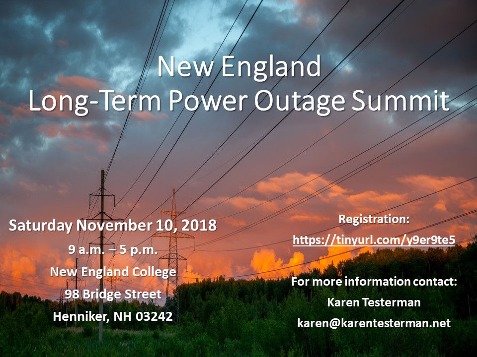 New England Long-Term Power Outage Summit