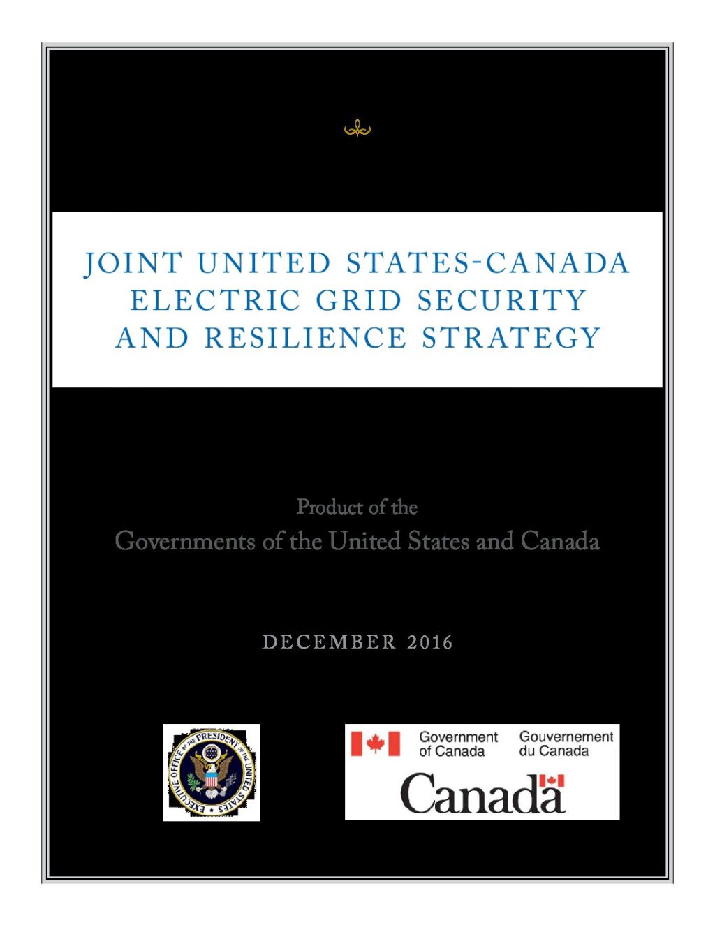 JointUSCanadaElectricGridSecurityandResilienceStrategypdf