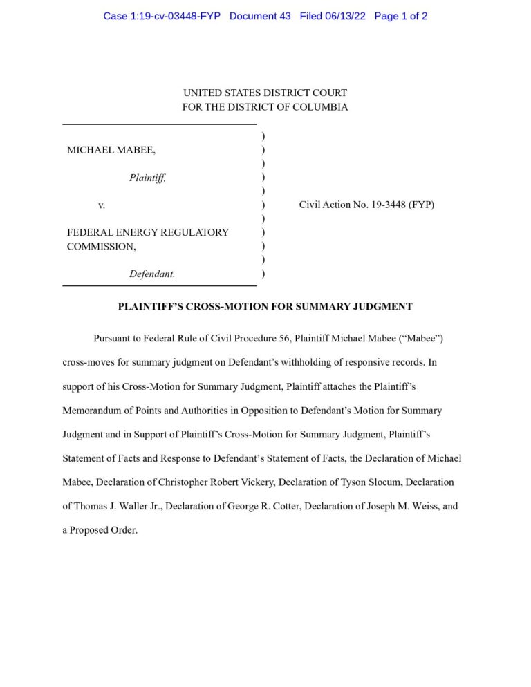 2022-06-13-Doc-43-Plaintiff-Cross-Motion-for-Summary-Judgement-pdf ...