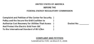 Federal Complaint Filed to Secure the Grid